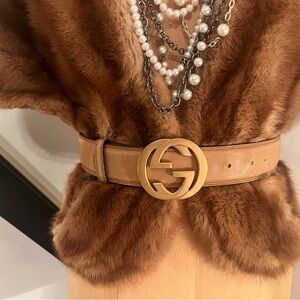 Gucci tan belt